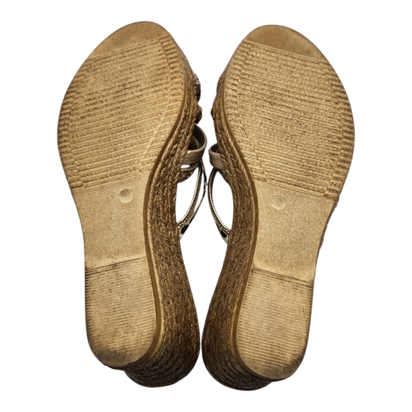 Mariella Animal Print Strappy Wedge Sandal Size 8 - Picture 5 of 8